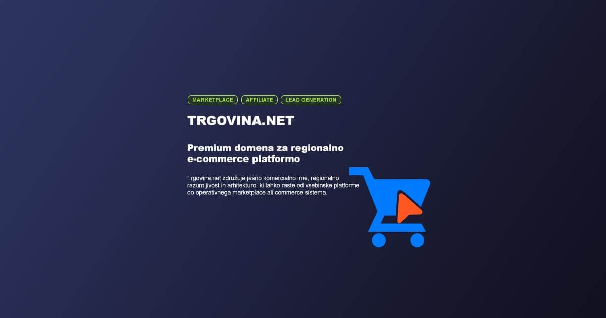 Trgovina.net: premium domena za spletno trgovino! Regionalno e-commerce platforma